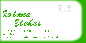 roland elekes business card